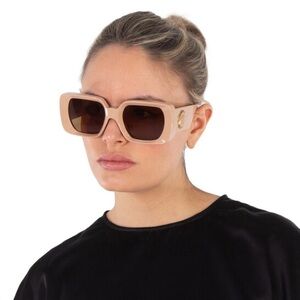Versace Beige Sunglasses with Brown Lenses